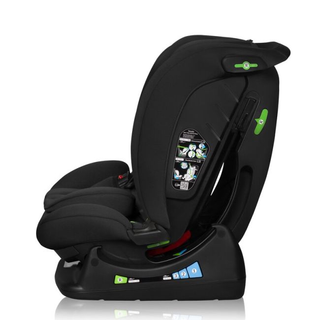 Scaun auto, Lionelo, i-Size Izzy, 0-36 Kg, 40-150 cm, Instalare cu centurile masinii, Protectie laterala, Ajustare spatar in 3 pozitii, Tetiera reglabila in 13 trepte, Conform cu R129, Negru BYNLO-IZZY_I-SIZE_BLACK_CARBON