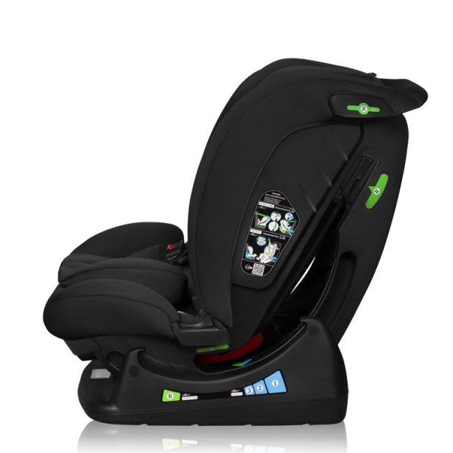 Scaun auto, Lionelo, i-Size Izzy, 0-36 Kg, 40-150 cm, Instalare cu centurile masinii, Protectie laterala, Ajustare spatar in 3 pozitii, Tetiera reglabila in 13 trepte, Conform cu R129, Negru BYNLO-IZZY_I-SIZE_BLACK_CARBON