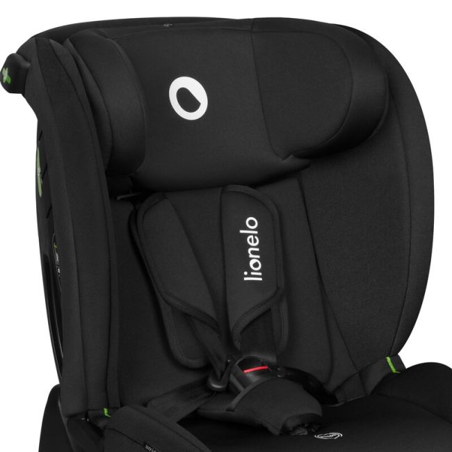 Scaun auto, Lionelo, i-Size Izzy, 0-36 Kg, 40-150 cm, Instalare cu centurile masinii, Protectie laterala, Ajustare spatar in 3 pozitii, Tetiera reglabila in 13 trepte, Conform cu R129, Negru BYNLO-IZZY_I-SIZE_BLACK_CARBON