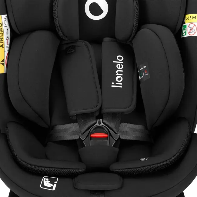 Scaun auto, Lionelo, i-Size Navy, 0-36 Kg, 40-150 cm, Cu isofix si picior de fixare, Protectie laterala, Rotire 360 grade, Ajustare spatar in 4 pozitii, Tetiera reglabila in 11 trepte, Conform cu R129, Negru BYNLO-NAVY_I-SIZE_BLACK_ONYX