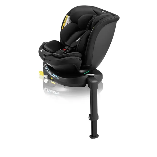 Scaun auto, Lionelo, i-Size Navy, 0-36 Kg, 40-150 cm, Cu isofix si picior de fixare, Protectie laterala, Rotire 360 grade, Ajustare spatar in 4 pozitii, Tetiera reglabila in 11 trepte, Conform cu R129, Negru BYNLO-NAVY_I-SIZE_BLACK_ONYX