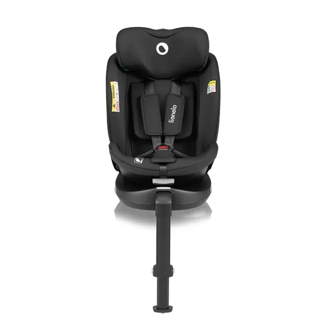 Scaun auto, Lionelo, i-Size Navy, 0-36 Kg, 40-150 cm, Cu isofix si picior de fixare, Protectie laterala, Rotire 360 grade, Ajustare spatar in 4 pozitii, Tetiera reglabila in 11 trepte, Conform cu R129, Negru BYNLO-NAVY_I-SIZE_BLACK_ONYX
