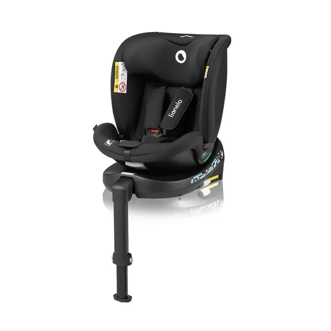 Scaun auto, Lionelo, i-Size Navy, 0-36 Kg, 40-150 cm, Cu isofix si picior de fixare, Protectie laterala, Rotire 360 grade, Ajustare spatar in 4 pozitii, Tetiera reglabila in 11 trepte, Conform cu R129, Negru BYNLO-NAVY_I-SIZE_BLACK_ONYX