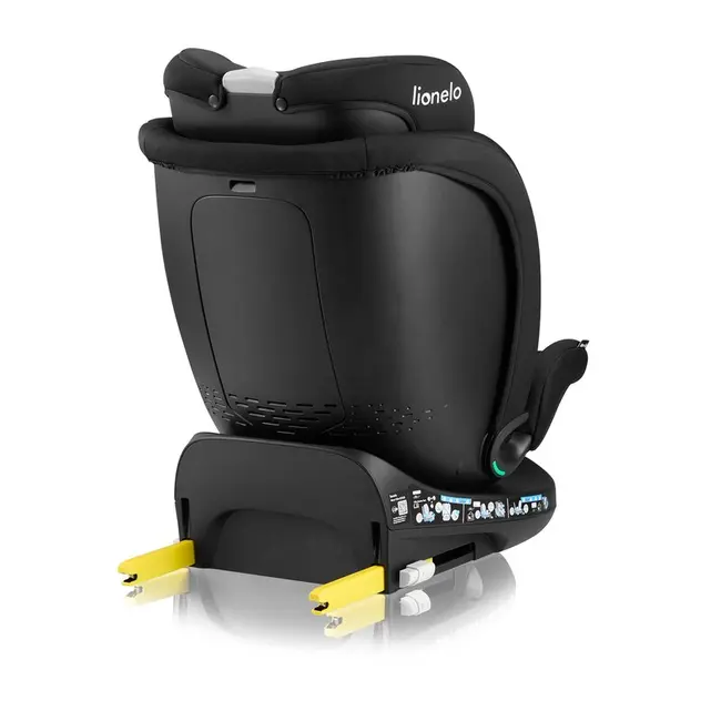 Scaun auto, Lionelo, i-Size Navy, 0-36 Kg, 40-150 cm, Cu isofix si picior de fixare, Protectie laterala, Rotire 360 grade, Ajustare spatar in 4 pozitii, Tetiera reglabila in 11 trepte, Conform cu R129, Negru BYNLO-NAVY_I-SIZE_BLACK_ONYX