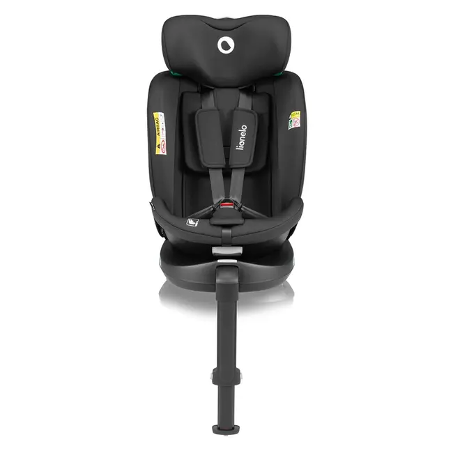 Scaun auto, Lionelo, i-Size Navy, 0-36 Kg, 40-150 cm, Cu isofix si picior de fixare, Protectie laterala, Rotire 360 grade, Ajustare spatar in 4 pozitii, Tetiera reglabila in 11 trepte, Conform cu R129, Negru BYNLO-NAVY_I-SIZE_BLACK_ONYX