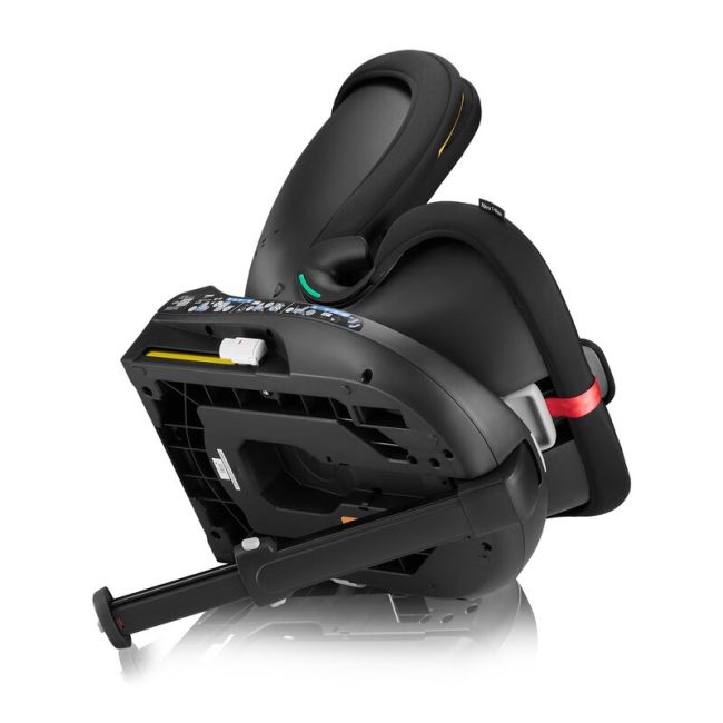 Scaun auto, Lionelo, i-Size Navy, 0-36 Kg, 40-150 cm, Cu isofix si picior de fixare, Protectie laterala, Rotire 360 grade, Ajustare spatar in 4 pozitii, Tetiera reglabila in 11 trepte, Conform cu R129, Negru/Rosu BYNLO-NAVY_I-SIZE_BLACK_RED