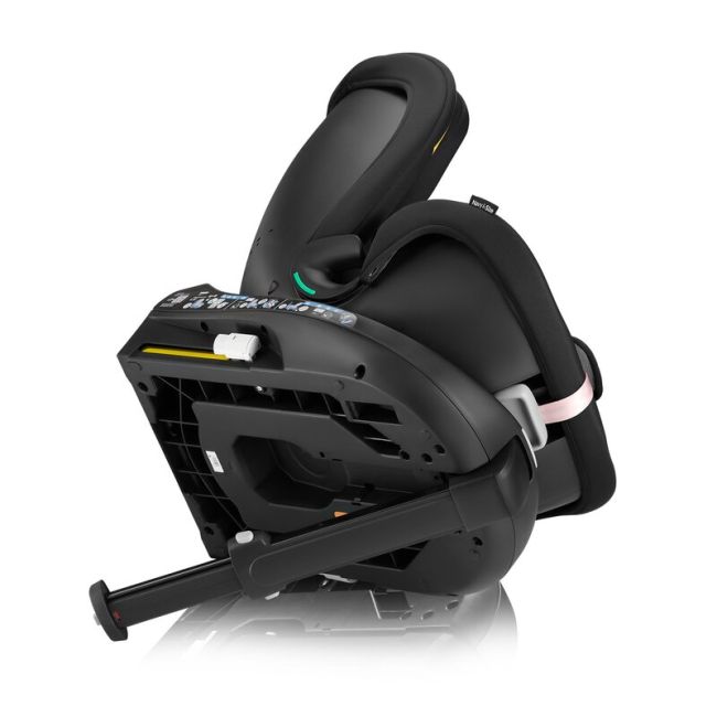 Scaun auto, Lionelo, i-Size Navy, 0-36 Kg, 40-150 cm, Cu isofix si picior de fixare, Protectie laterala, Rotire 360 grade, Ajustare spatar in 4 pozitii, Tetiera reglabila in 11 trepte, Conform cu R129, Negru/Roz BYNLO-NAVY_I-SIZE_BLACK_PINK