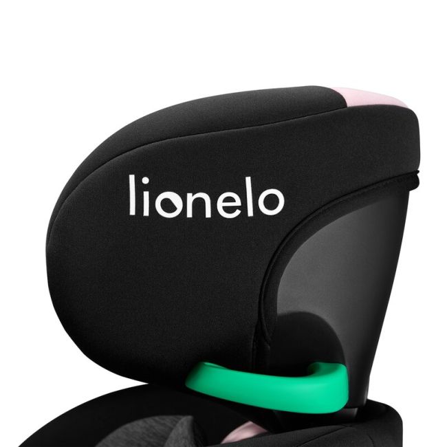 Scaun auto, Lionelo, i-Size Navy, 0-36 Kg, 40-150 cm, Cu isofix si picior de fixare, Protectie laterala, Rotire 360 grade, Ajustare spatar in 4 pozitii, Tetiera reglabila in 11 trepte, Conform cu R129, Negru/Roz BYNLO-NAVY_I-SIZE_BLACK_PINK