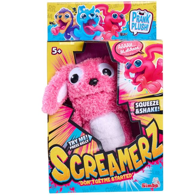 Jucarie de plus simba screamerz rabbit 30 cm cu sunete hubs105953332