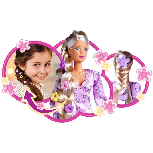 Papusa simba steffi love flower hair 29 cm cu accesorii hubs105733640