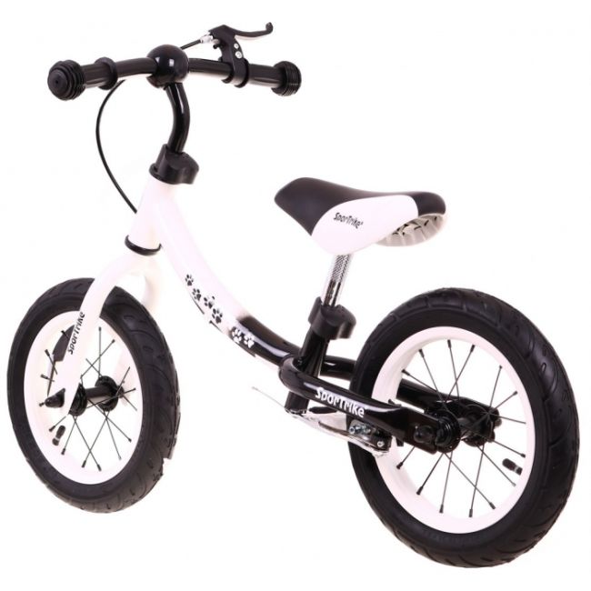 Bicicleta fara pedale cu frana si cadru variabil, roti gonflabile, boomerang sportrike - alb edeedirb.wb-06.bi