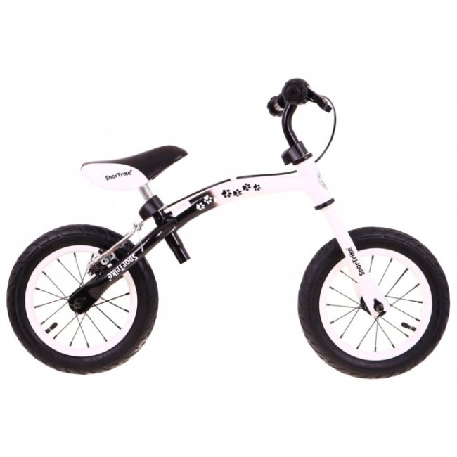 Bicicleta fara pedale cu frana si cadru variabil, roti gonflabile, boomerang sportrike - alb edeedirb.wb-06.bi