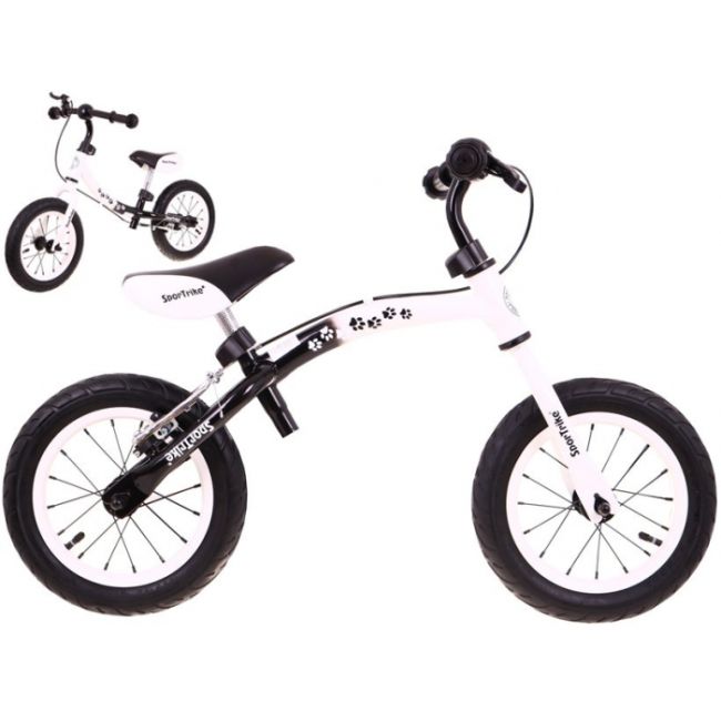 Bicicleta fara pedale cu frana si cadru variabil, roti gonflabile, boomerang sportrike - alb edeedirb.wb-06.bi