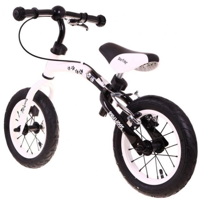 Bicicleta fara pedale cu frana si cadru variabil, roti gonflabile, boomerang sportrike - alb edeedirb.wb-06.bi