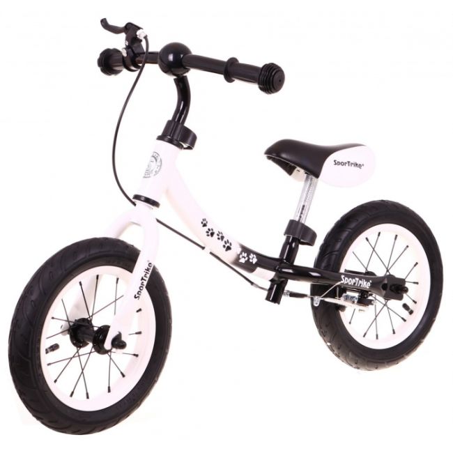 Bicicleta fara pedale cu frana si cadru variabil, roti gonflabile, boomerang sportrike - alb edeedirb.wb-06.bi