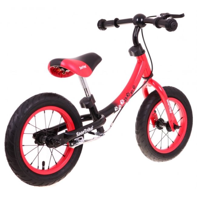 Bicicleta fara pedale cu frana si cadru variabil, roti gonflabile, boomerang sportrike - rosu edeedirb.wb-06.cr