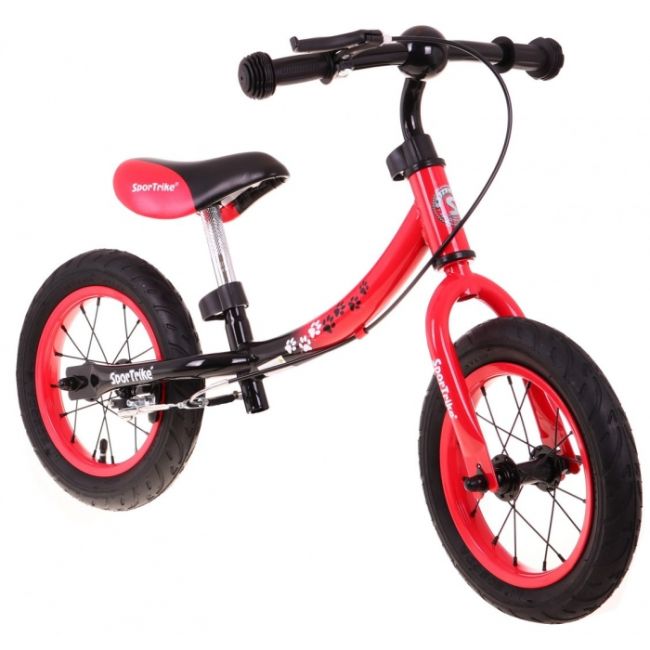 Bicicleta fara pedale cu frana si cadru variabil, roti gonflabile, boomerang sportrike - rosu edeedirb.wb-06.cr