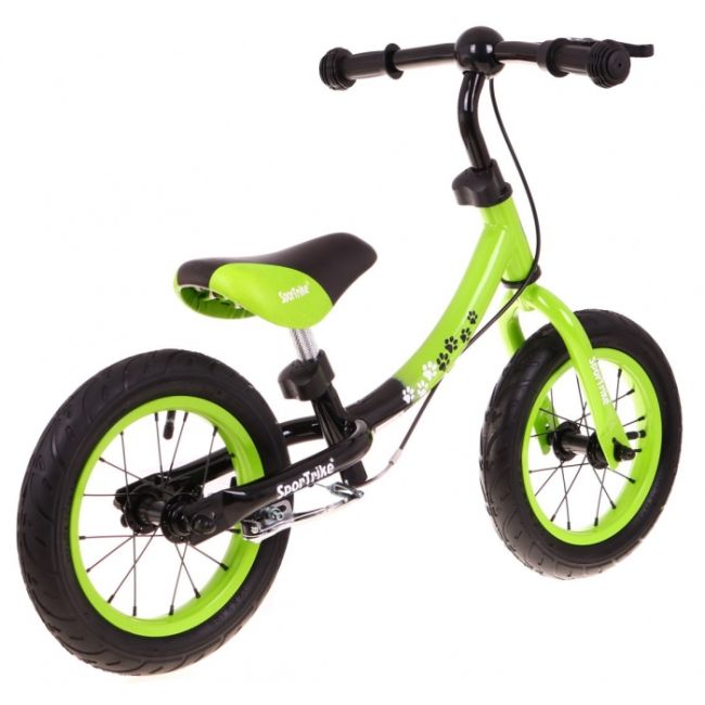 Bicicleta fara pedale cu frana si cadru variabil, roti gonflabile, boomerang sportrike - verde edeedirb.wb-06.zie
