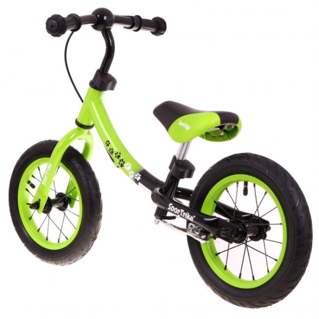 Bicicleta fara pedale cu frana si cadru variabil, roti gonflabile, boomerang sportrike - verde edeedirb.wb-06.zie