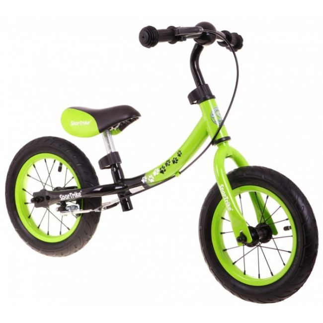 Bicicleta fara pedale cu frana si cadru variabil, roti gonflabile, boomerang sportrike - verde edeedirb.wb-06.zie