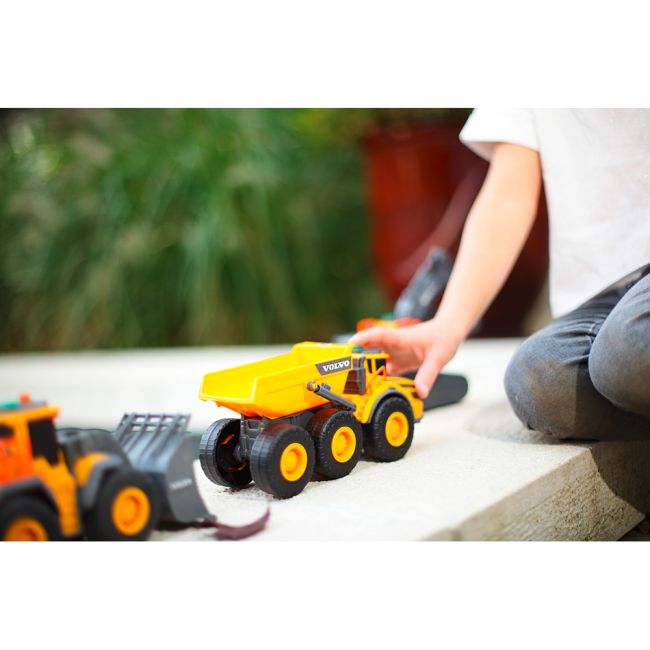Camion basculant dickie toys volvo articulated hauler 23 cm cu lumini si sunete hubs203723007