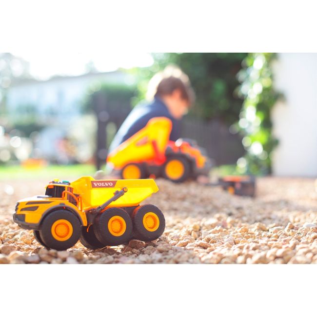 Camion basculant dickie toys volvo articulated hauler 23 cm cu lumini si sunete hubs203723007