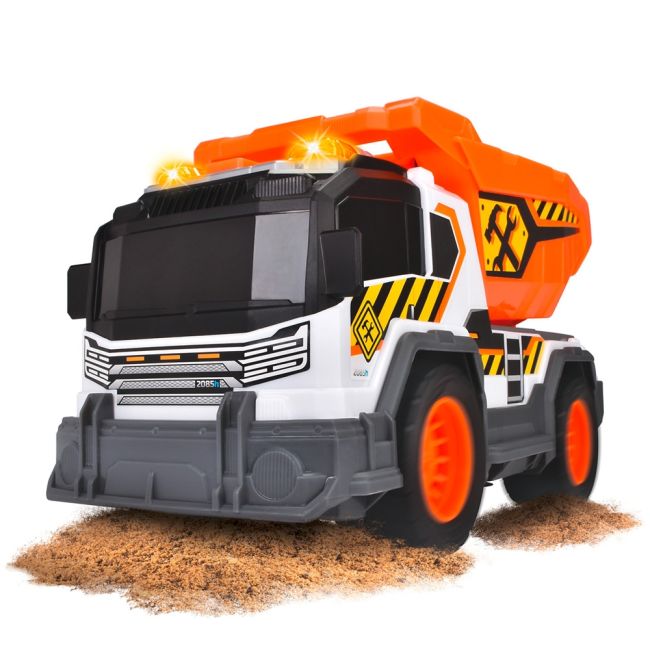 Camion de constructie dickie toys dump truck 30 cm cu lumini si sunete hubs203306025
