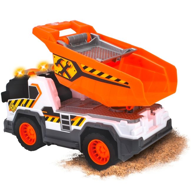 Camion de constructie dickie toys dump truck 30 cm cu lumini si sunete hubs203306025
