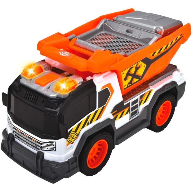 Camion de constructie dickie toys dump truck 30 cm cu lumini si sunete hubs203306025