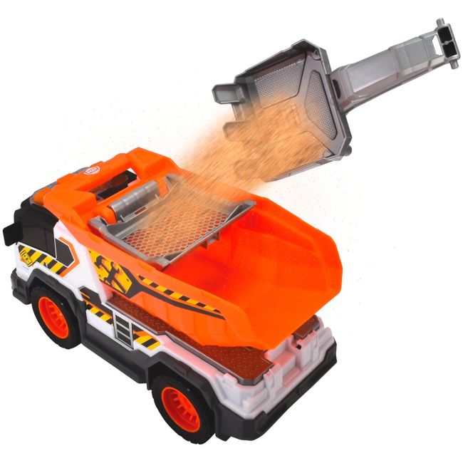 Camion de constructie dickie toys dump truck 30 cm cu lumini si sunete hubs203306025