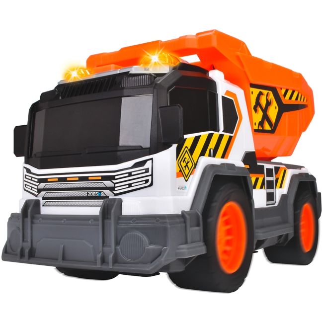 Camion de constructie dickie toys dump truck 30 cm cu lumini si sunete hubs203306025