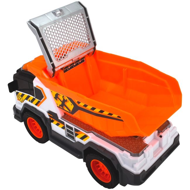 Camion de constructie dickie toys dump truck 30 cm cu lumini si sunete hubs203306025