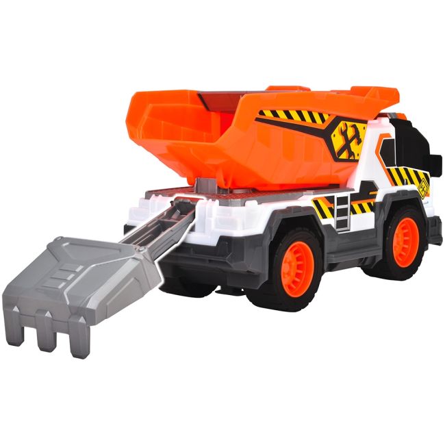 Camion de constructie dickie toys dump truck 30 cm cu lumini si sunete hubs203306025