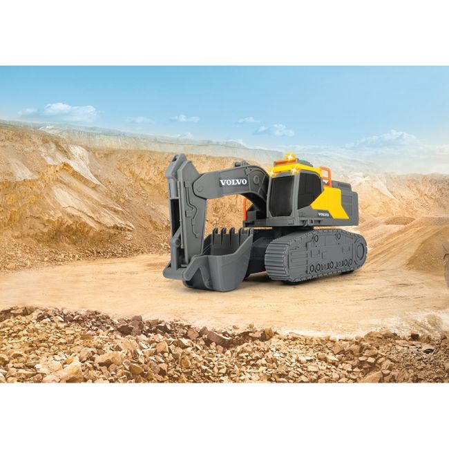 Excavator dickie toys volvo tracked excavator 23 cm cu lumini si sunete hubs203723008