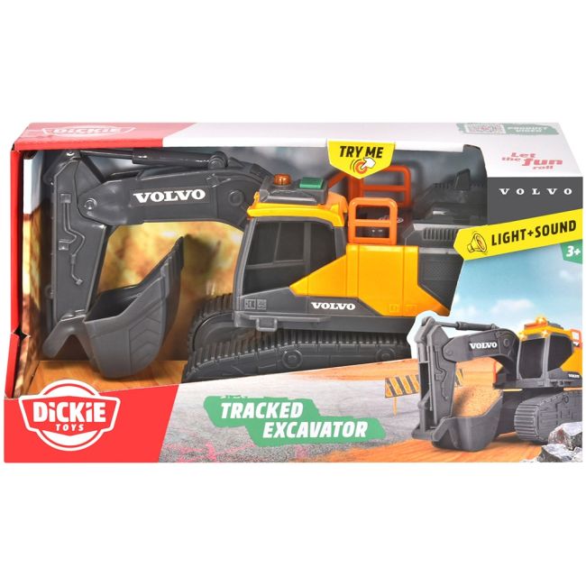 Excavator dickie toys volvo tracked excavator 23 cm cu lumini si sunete hubs203723008