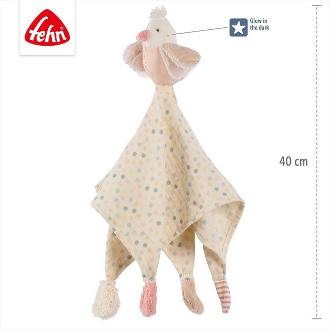 Jucarie doudou - pasare pastel