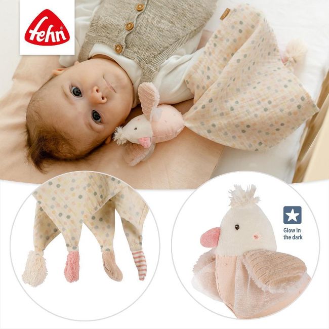 Jucarie doudou - pasare pastel