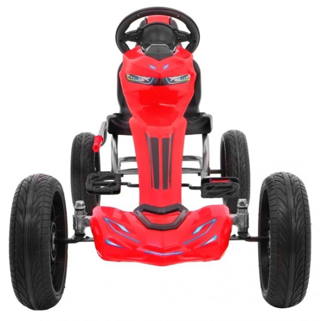Kart cu pedale si roti eva, varsta 3 ani+, 123x60x69 cm, gokart grand ride - rosu edeedi1502.cr
