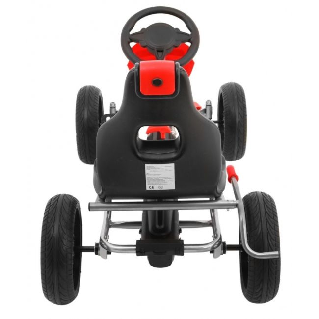 Kart cu pedale si roti eva, varsta 3 ani+, 123x60x69 cm, gokart grand ride - rosu edeedi1502.cr