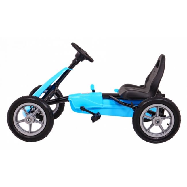 Kart cu pedale si roti gonflabile, varsta 3 ani+, 113x60x65 cm, gokart star - albastru edeedi1904.nie