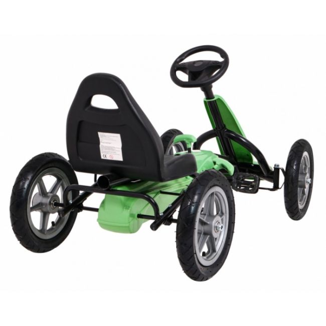 Kart cu pedale si roti gonflabile, varsta 3 ani+, 113x60x65 cm, gokart star - verde edeedi1904.zie