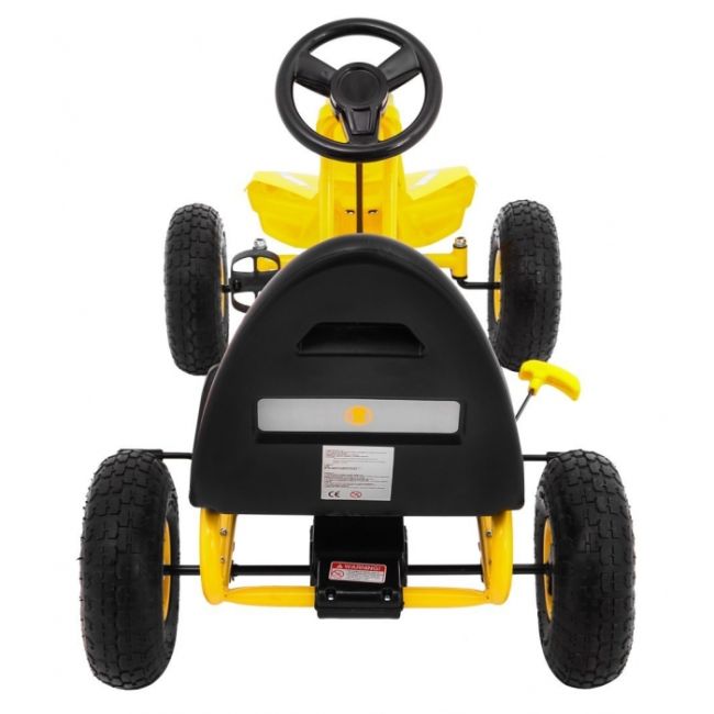Kart cu pedale si roti gonflabile, varsta 3 ani+, 114x59x63 cm, gokart champion - galben edeedia18.zol