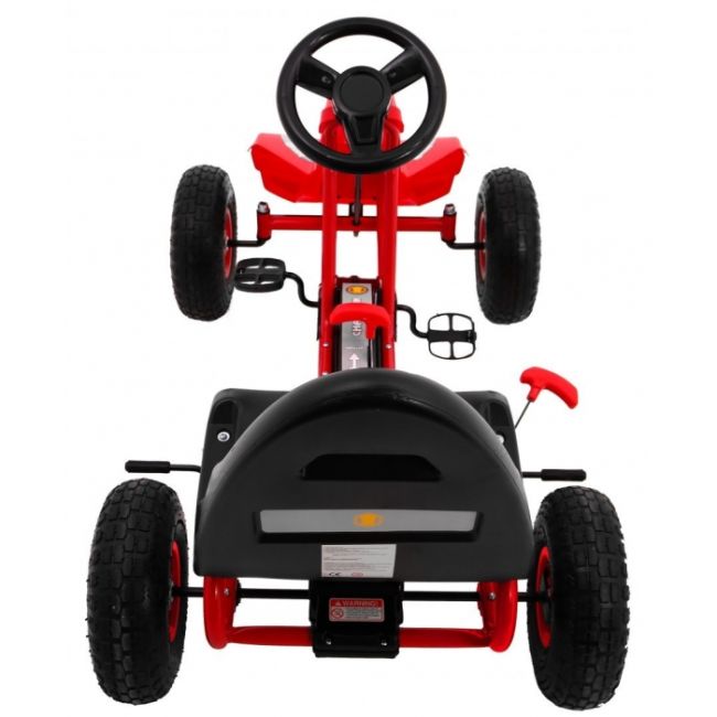 Kart cu pedale si roti gonflabile, varsta 3 ani+, 114x59x63 cm, gokart champion - rosu edeedia18.cr