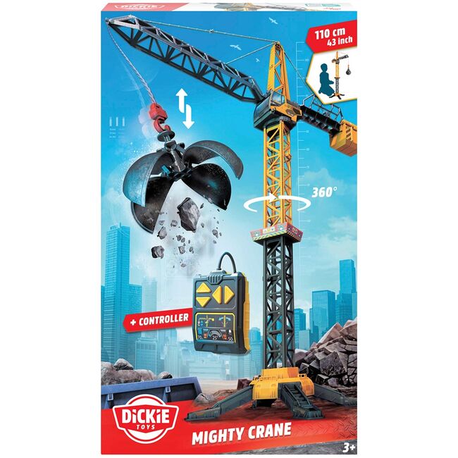 Macara dickie toys mighty crane 110 cm cu telecomanda hubs203729022