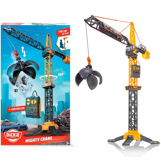 Macara dickie toys mighty crane 110 cm cu telecomanda hubs203729022