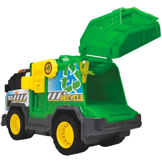Masina de gunoi dickie toys recycle truck 30 cm cu lumini si sunete hubs203306021