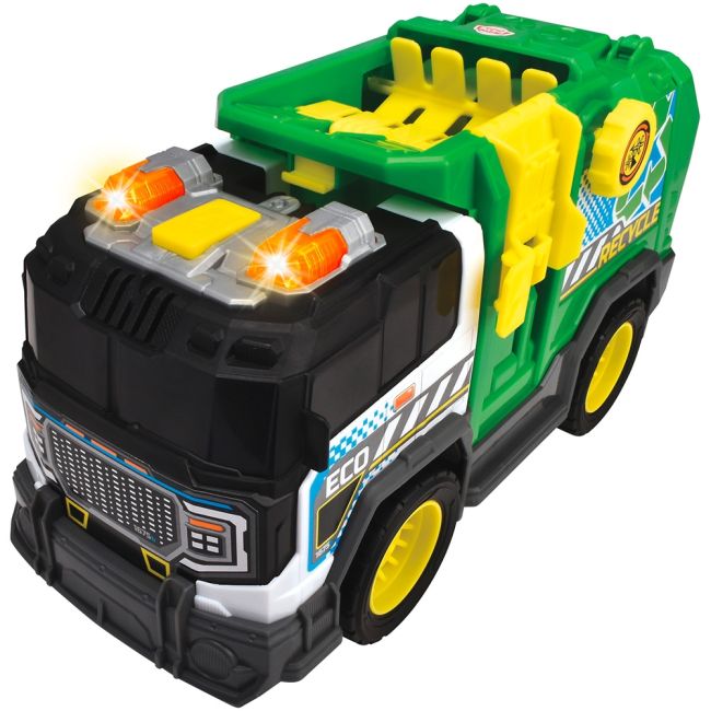 Masina de gunoi dickie toys recycle truck 30 cm cu lumini si sunete hubs203306021