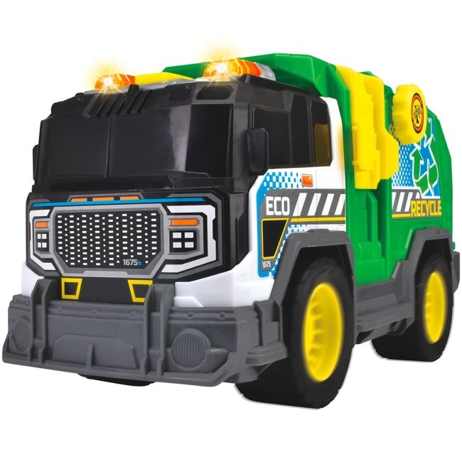 Masina de gunoi dickie toys recycle truck 30 cm cu lumini si sunete hubs203306021