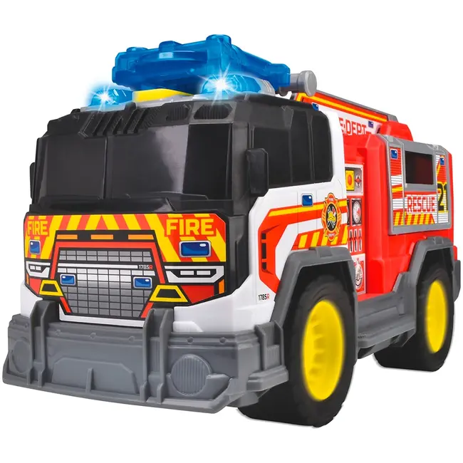 Masina de pompieri dickie toys fire rescue unit 30 cm cu lumini si sunete hubs203306020