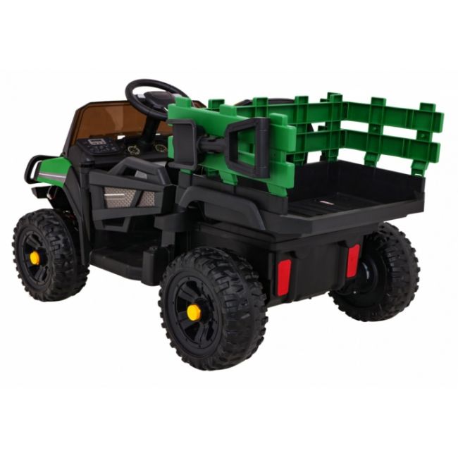 Masinuta electrica cu telecomanda farmer pick-up, roti eva, scaun tapitat, 116x66x65 cm, putere 70w - verde edeedipa.bdm0926.zie